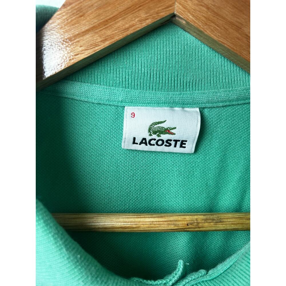 Lacoste Men's Size 9 (French Sizing) Polo Green 100% Cotton Shirt - Picture 3 of 6